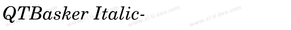 QTBasker Italic字体转换